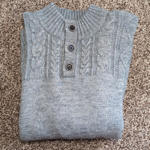 Daniel Hechtor Men's Gray Sweater Wool Blend XL
